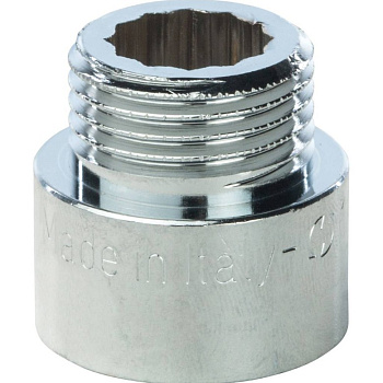 Удлинитель 1/2*15 внутренняя/наружная резьба хром STOUT